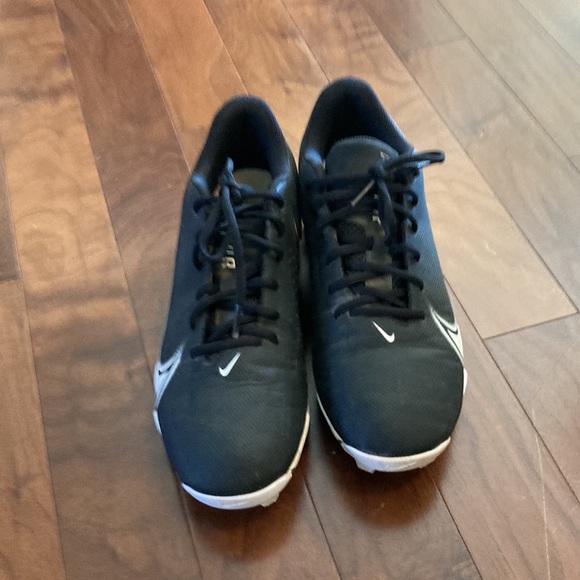 Nike cleats mens sport shoe sz 9 Vapor Fastflex rubber sole black white swoosh - Picture 3 of 4